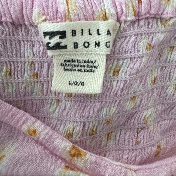 Billabong Women’s Swept Away Pink Long Sleeve Midi Dress Size Large - Picture 3 of 6